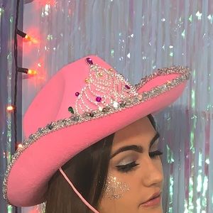 Pink cowgirl hat